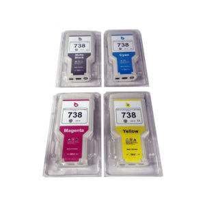 Patronen Set Nr. 738, 4 Farben C,M,Y,K, je 300ml