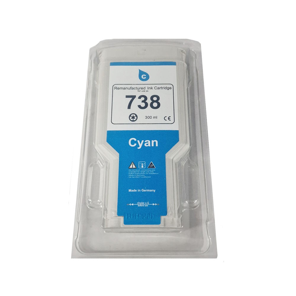 Patronen Set Nr. 738, 4 Farben C,M,Y,K, je 300ml – Bild 2